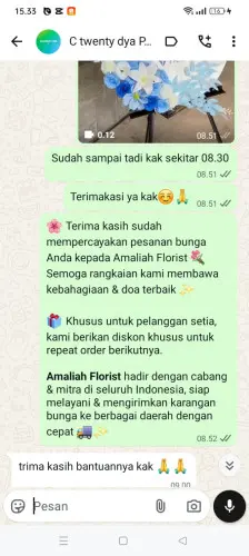Testimonial Standing Flower panimbangjaya