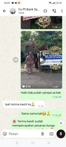 Testimonial Papan Bunga panimbangjaya